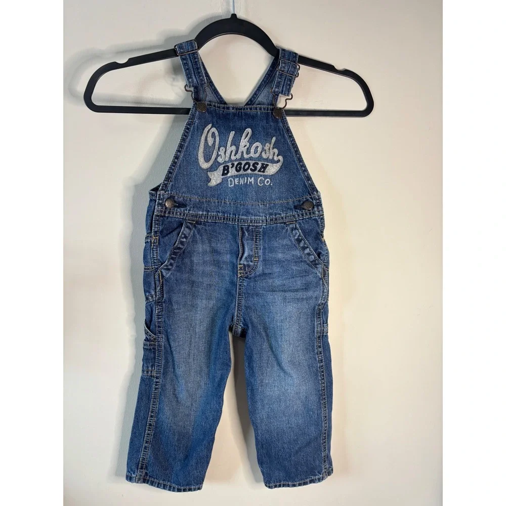 OshKosh B'gosh Kids Denim Overalls Size 24 Months Blue Bib Pants